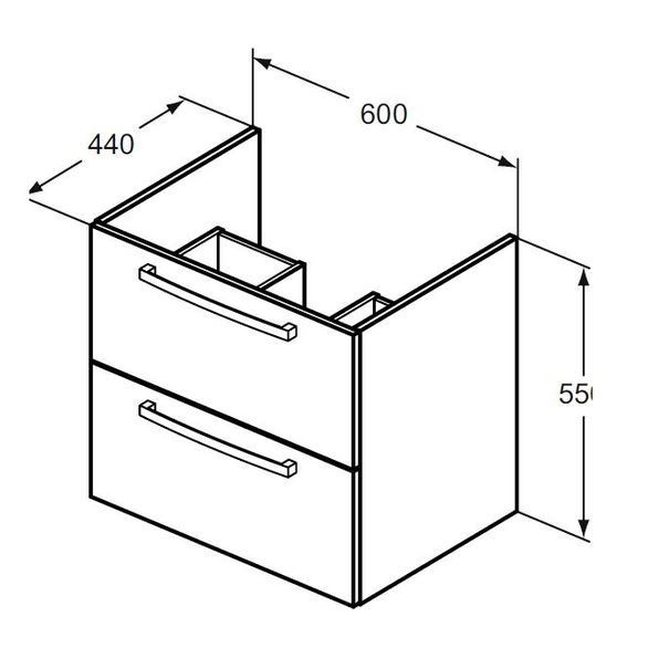 UNITATE LAVOAR TEMPO SUSPENDAT 60 CU 2 SERTARE ALB